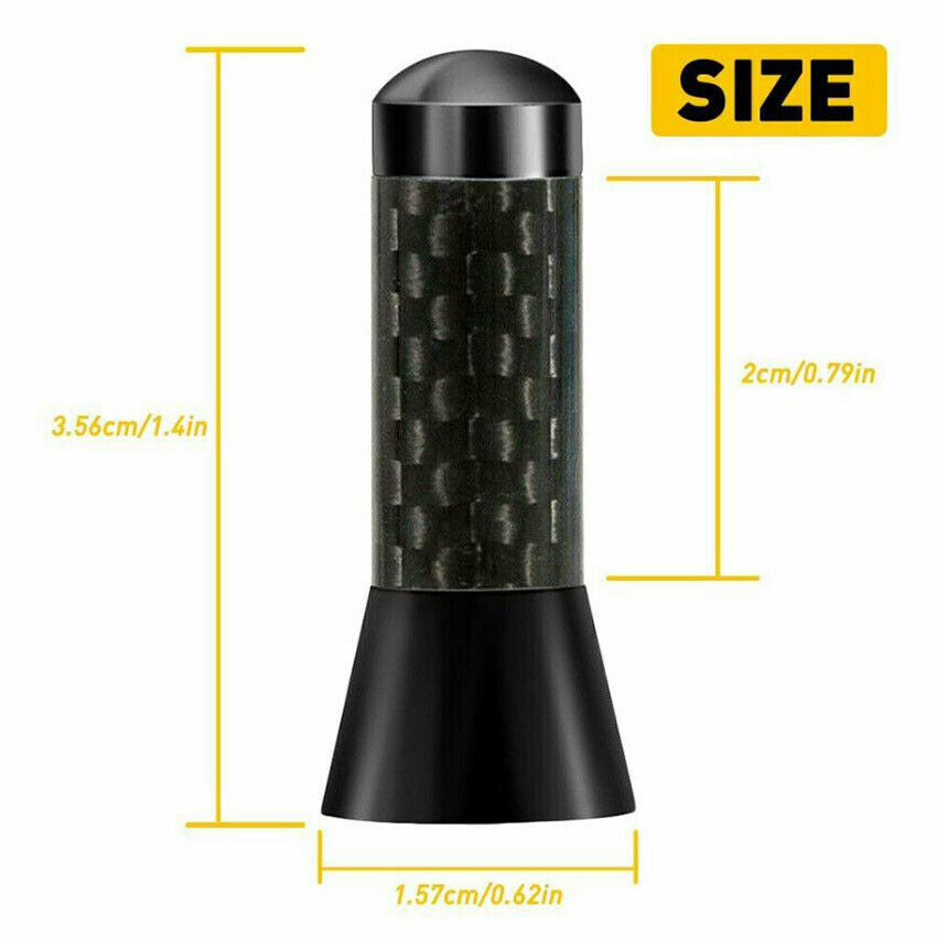 1.4inches Car Antenna Carbon Fiber Radio FM Antena Kit Universal with Screw