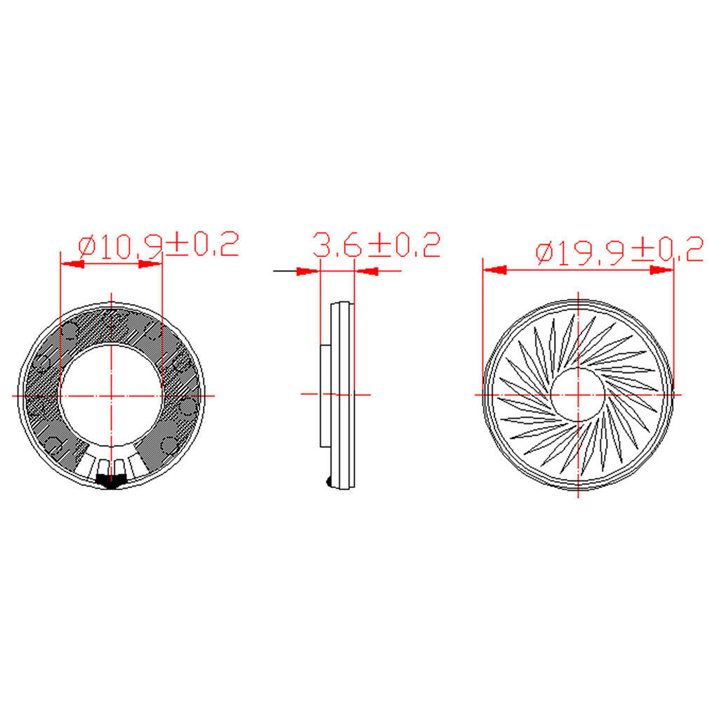 1pc Magnetic Inside Tweeter 0.79in Waterproof Ripple Speaker Accessory Parts