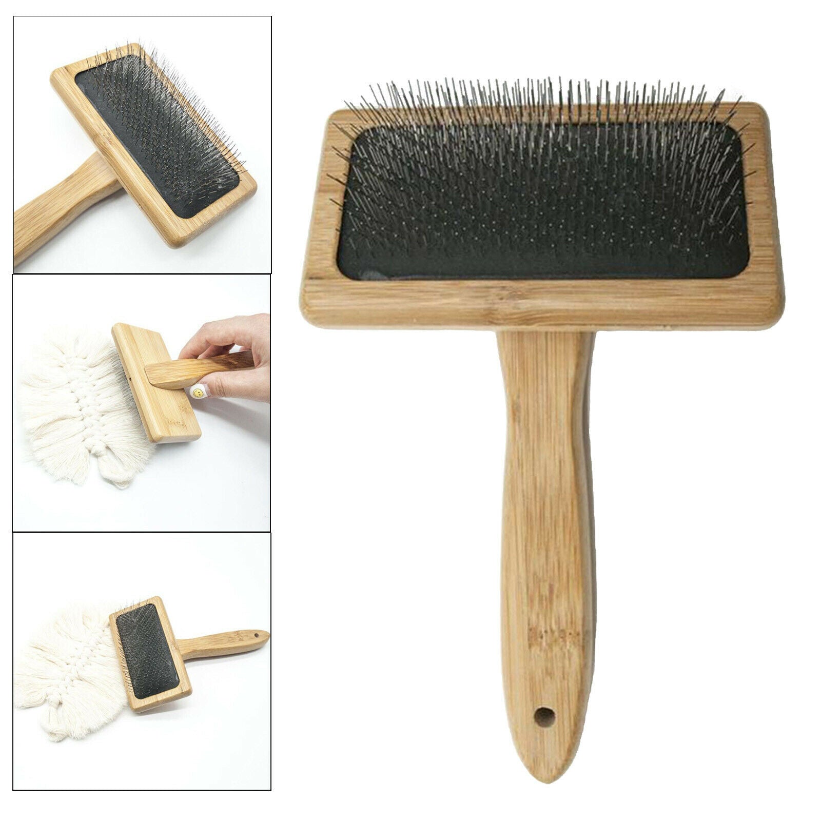 Dog Cat Slicker Brush Grooming Cleaning Brush Comb Shedding Tool Hair Fur
