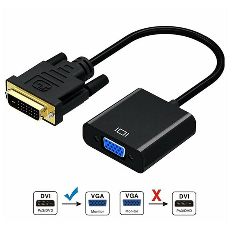 DVI D 24+1 25 Pin Male to VGA Female Adapter 1080P Video Active Cable ConveS FG