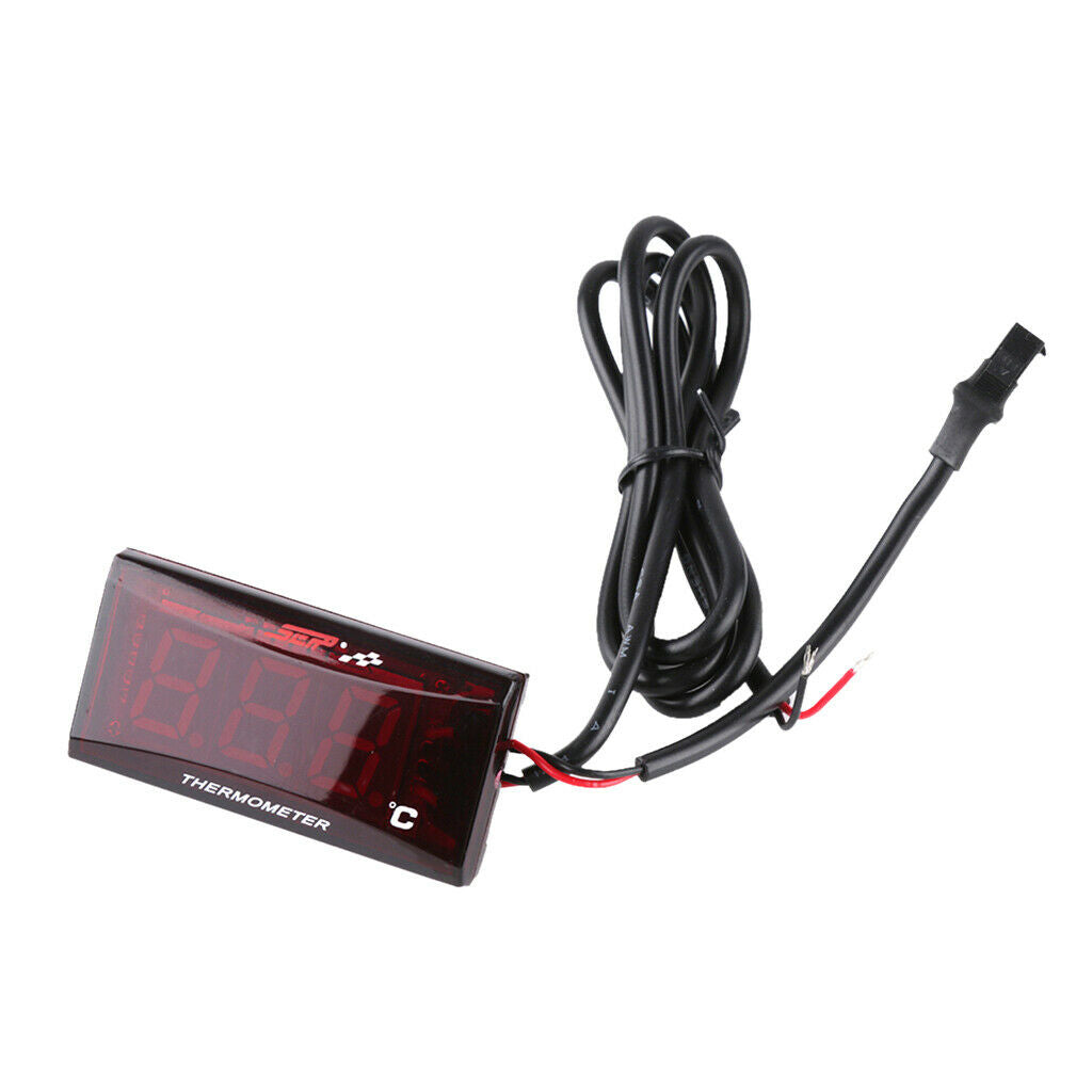 Universal Motorcycle LED Digital Display Thermometer Water Temp Gauge Meter Red