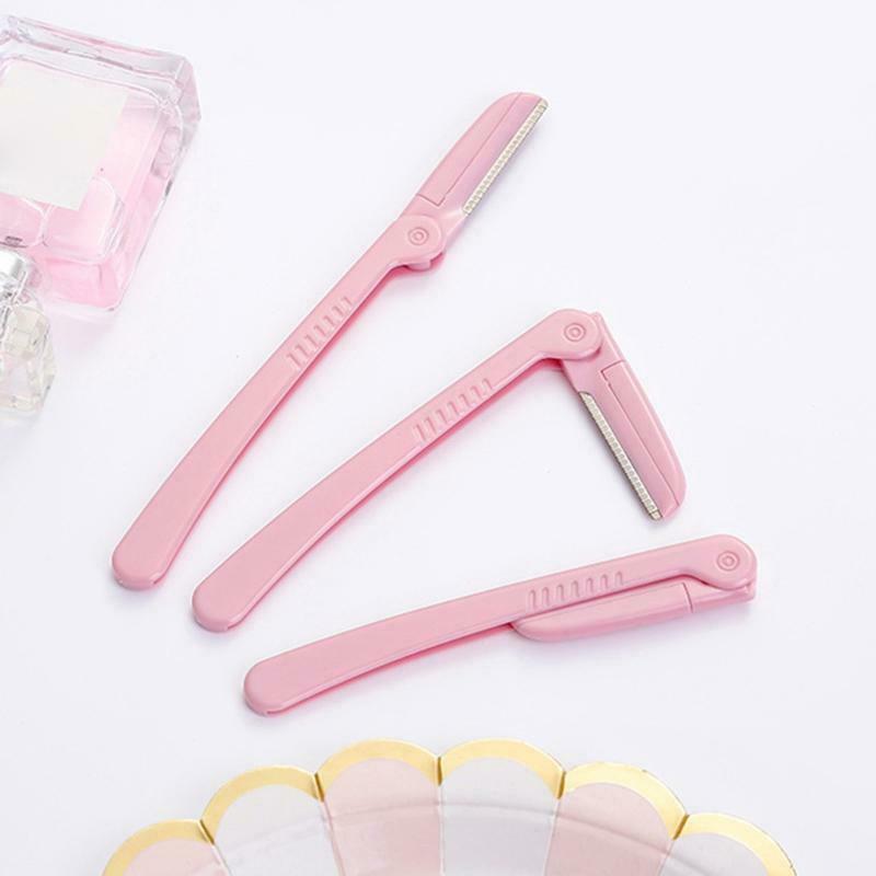 3pcs Stainless Steel Eyebrow Razor Facial Hair Remover Trimmer Grooming Shaver