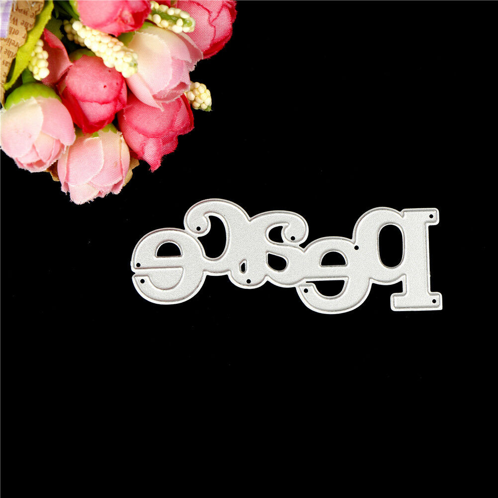 Greeting Words peace Metal Cutting Dies For DIY Scrapbooking Card Craft De.l8