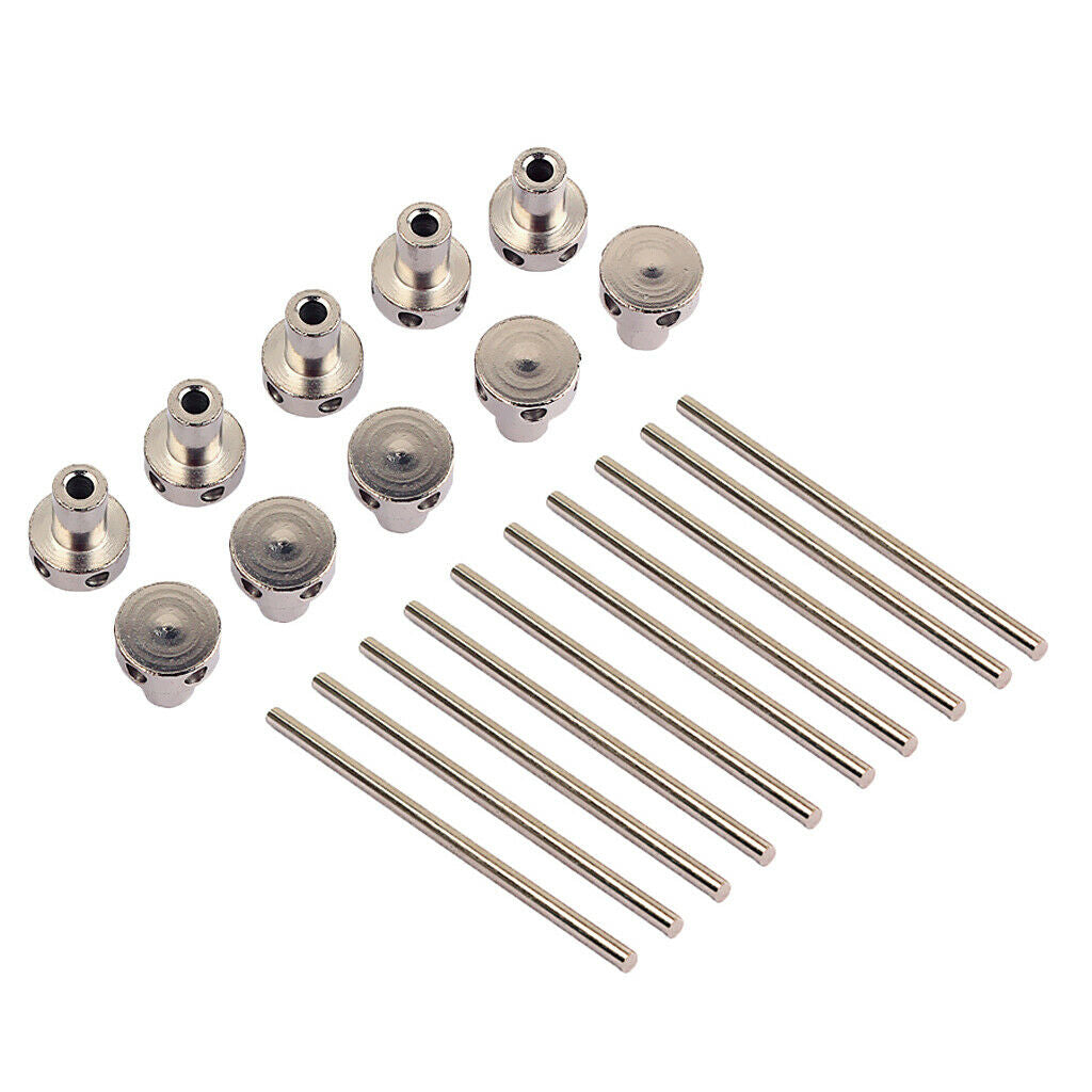 10 Sets Spoken Guitar Wheel Truss Rod Nut + Steel Bar for Guitar