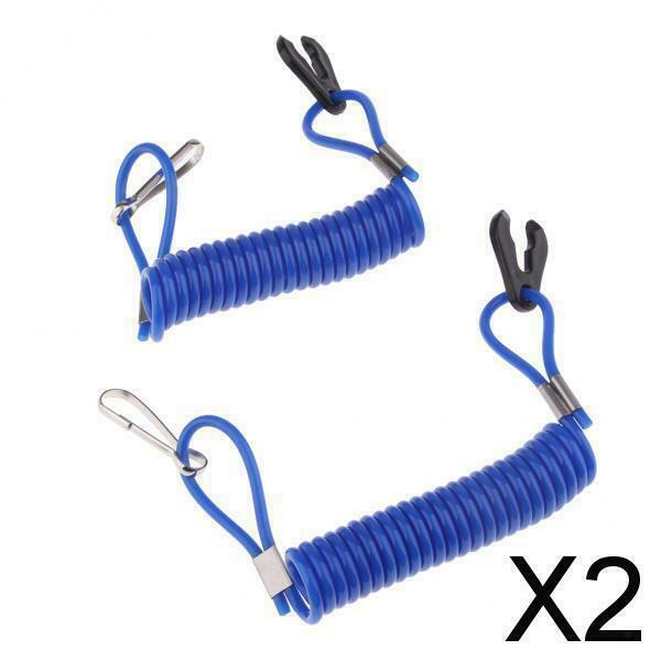 2X 2x Marine Outboard Engine Motor Kill Stop Switch Tether Lanyard Fit for