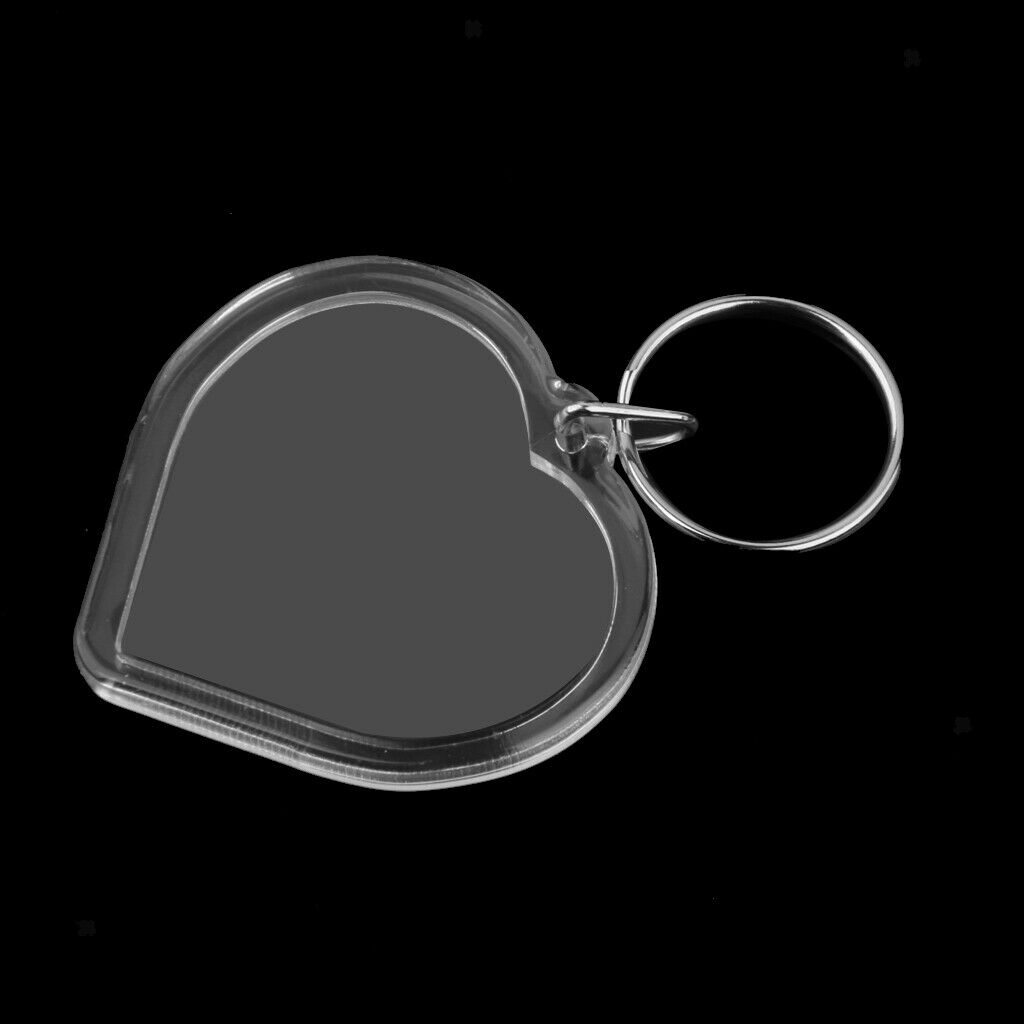 30Pcs Keychain Multipurpose Picture Insert Frame Keyring Presents Gifts
