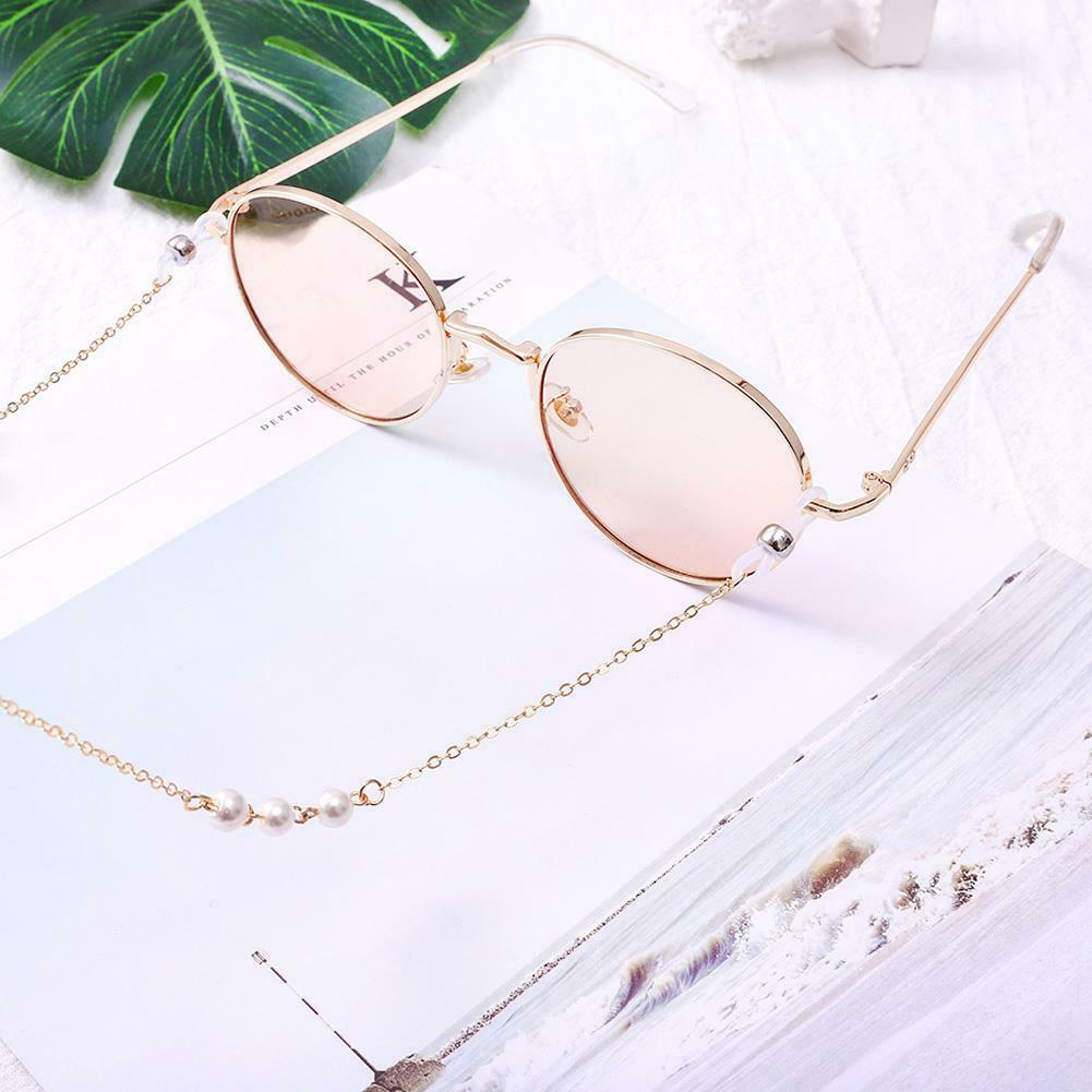Sunglasses Strap Necklace Eyeglass Lanyard Chain 3 Beads Women Men Jewelry