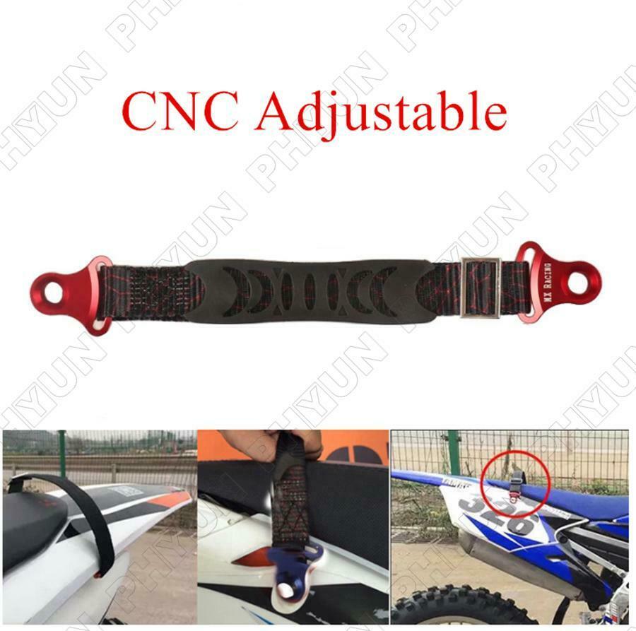 2Pcs Adjustable Front Rear Motorcycle Bike Rescue Strap Pull Sling Belt Tow Rope