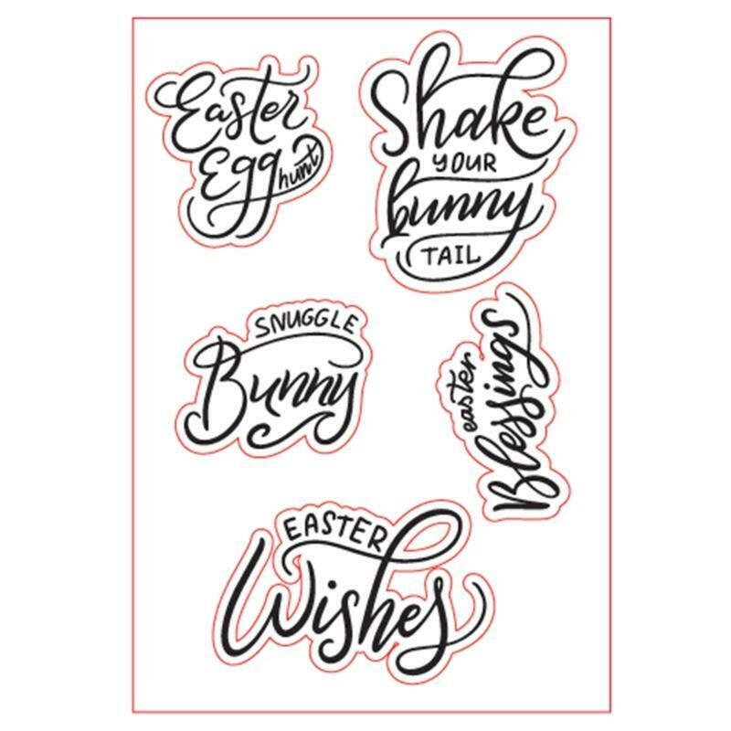 Easter Wishes Silicone Clear Seal Stamp DIY Scrapbooking Embossing Photo Album