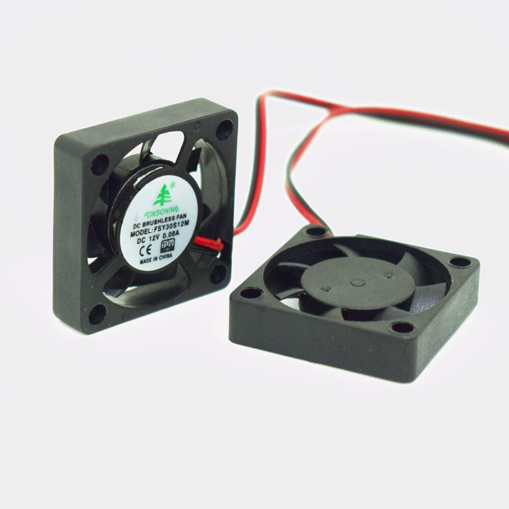 4pcs 30x30x6mm 3006 12V 0.08A 2pin Connector  Brushless DC Cooling Fan