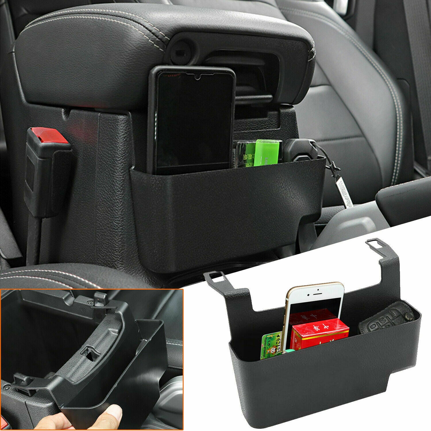 Front Center Console Armrest Storage Box For Jeep Wrangler JL JLU 2018-2020 2021