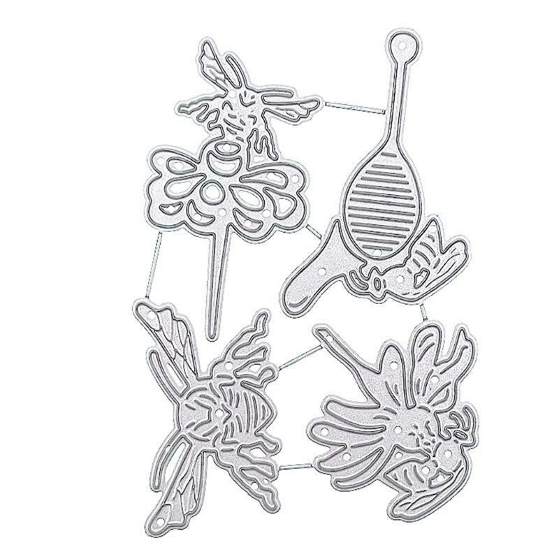Bee Metal Cutting Dies Stencil DIY Scrapbooking Album Paper Card Template Mold