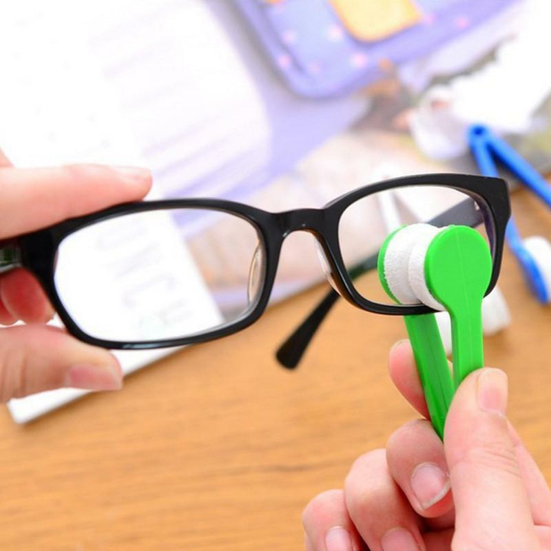 Portable Multifunctional Glasses Cleaning Rub Eyeglass Sunglasses Cleaner Brush