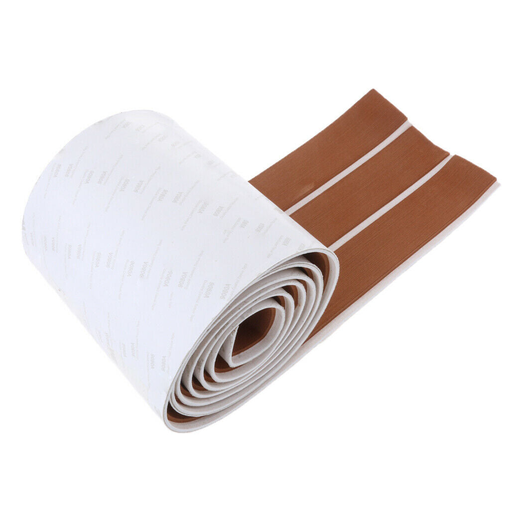 Marine Yacht Flooring EVA Foam Teak Decking Sheet Light Brown White Stripe