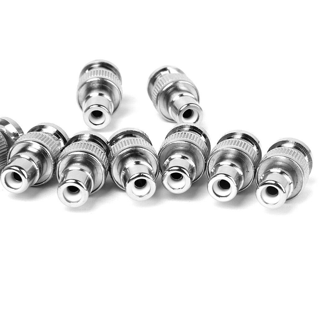 10Pcs BNC Male To RCA Female Coax Coaxial Connector Adapter For