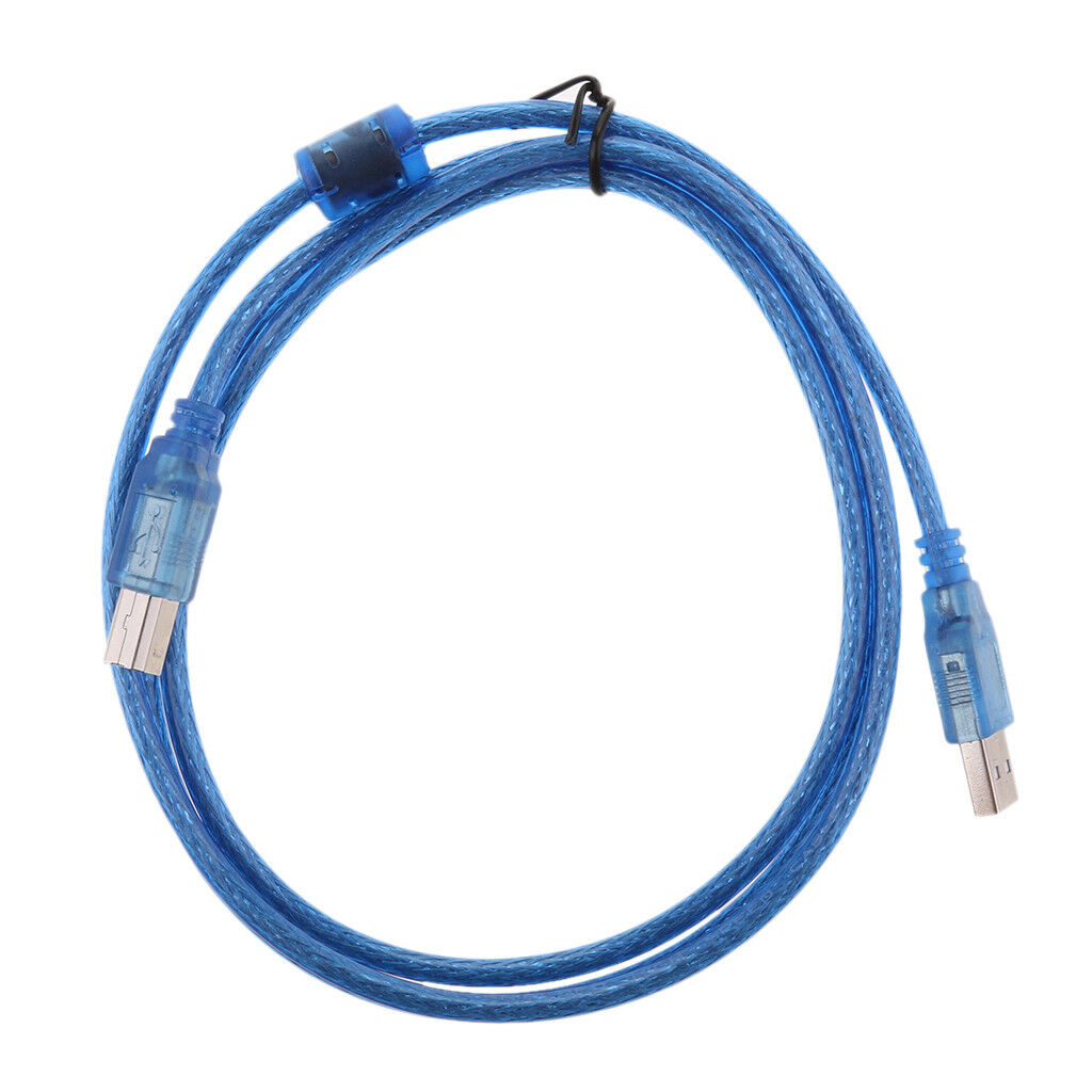 1.5meters USB 2.0 High Speed Cable Long Printer Lead A to B Blue Shielded