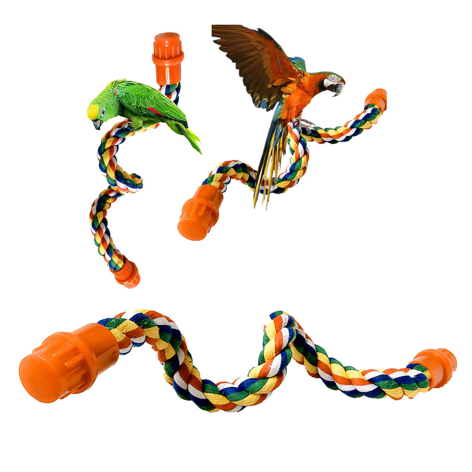 Bird Rope Perch Stand Bird Toys for Parrot Parakeet Macaw Supplies