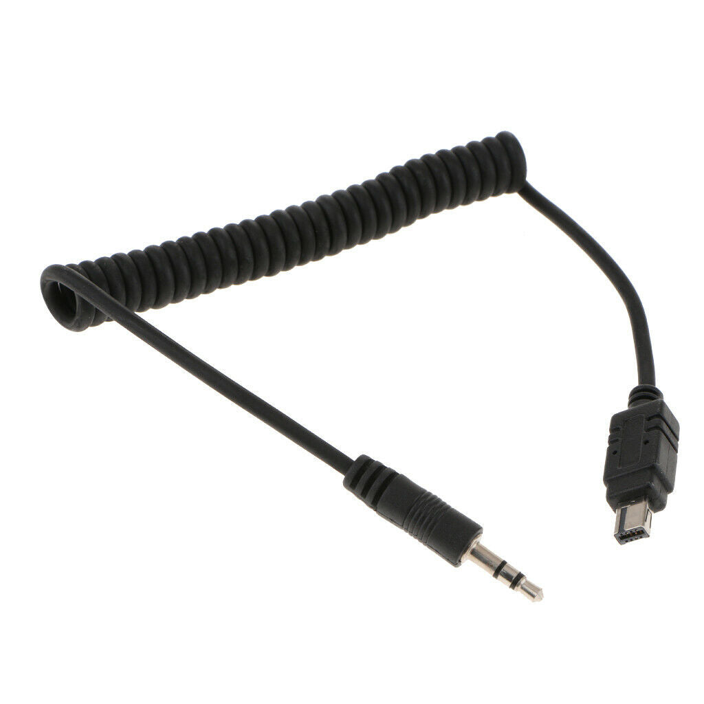 3.5mm to MC-DC2 N3 Remote Control Shutter Release Cable Coiled Cord for