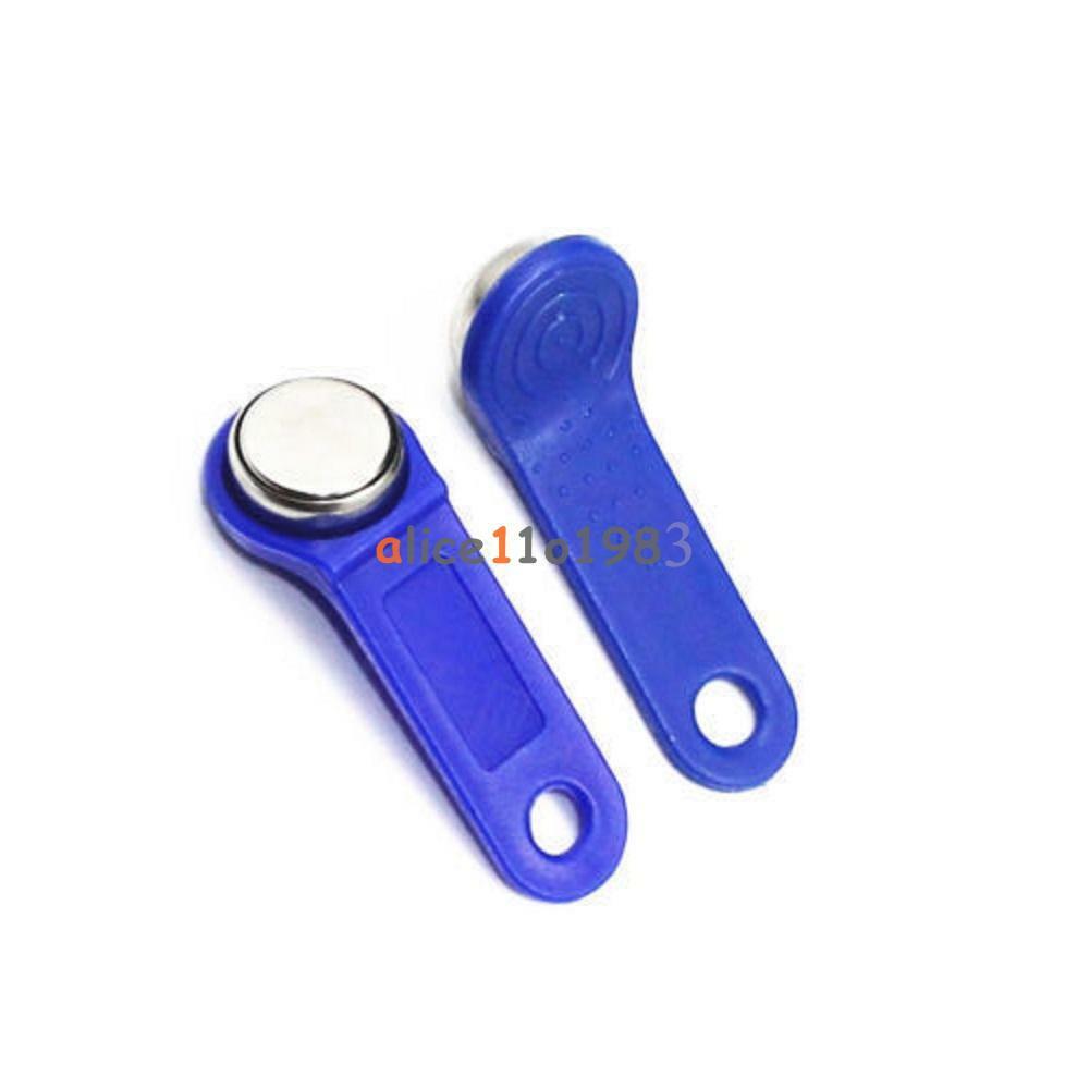 1pc DS1990A-F5 TM Card iButton Tag with wall-mounted holder Blue M97 New