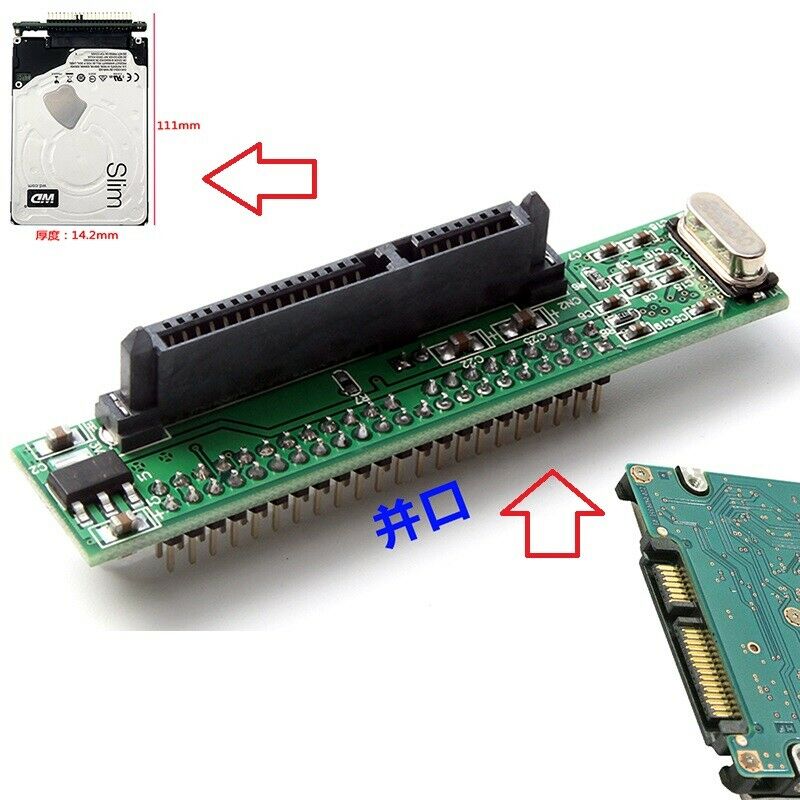 2.5" IDE Hard Drive Laptop Female to 44Pin Male HDD SDD SATA Adapter Converter