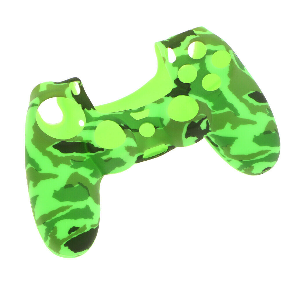 2Pieces Pro Rubber Case Skin Cover Protector Colorful for Sony PS4 - Green/Red