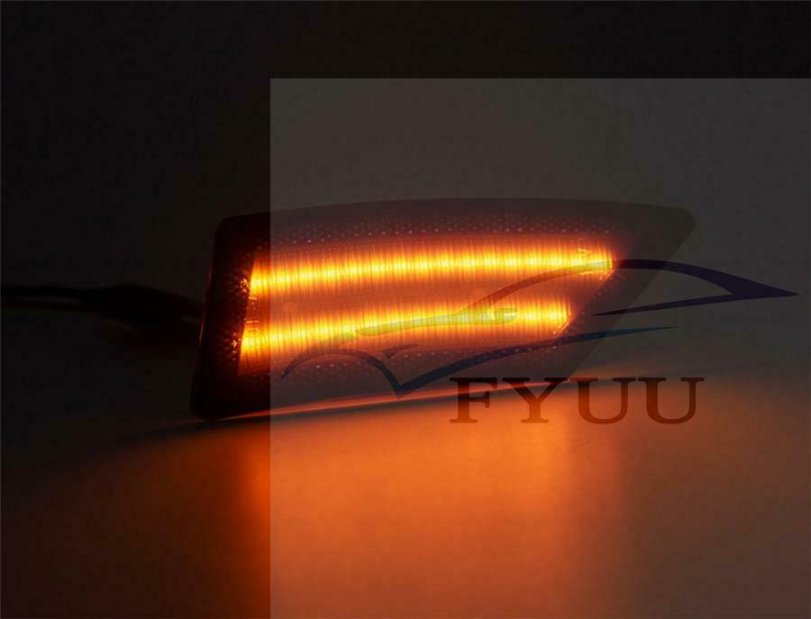 For Ford Ranger 2019-2020 2x Smoked Lens LED Lamp Front Bumper Side Marker Light