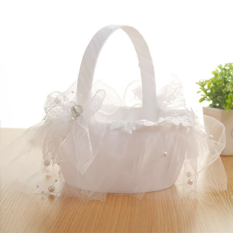 Wedding Flower Baskets Lace Diamonds WeddingCreative Wedding Bridal Hand Bask TL