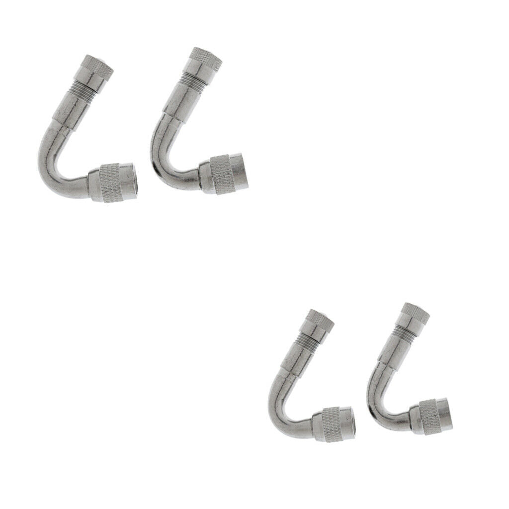 4 Pieces Car Bike Air Tire Tyre Valve Extension Stems Extender 45 Degree