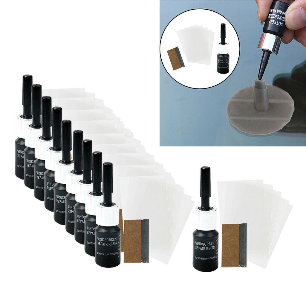 10x Car Windshield Repair Kit Windscreen Glass Chip Crack Repairing Quick Fix