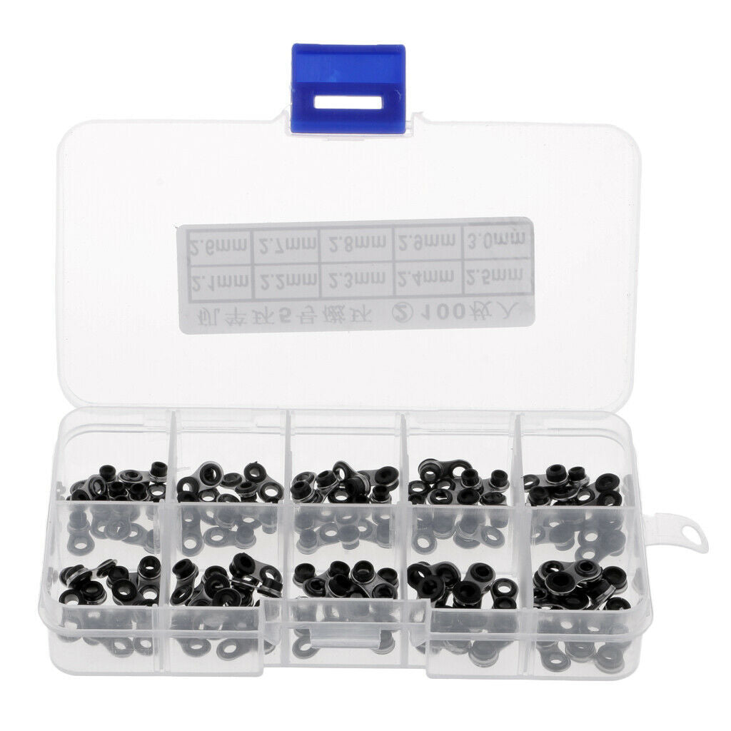 200Pcs Boat Fishing Rod Guide Tip Top Replace Stainless Steel Frame Ceramic Ring