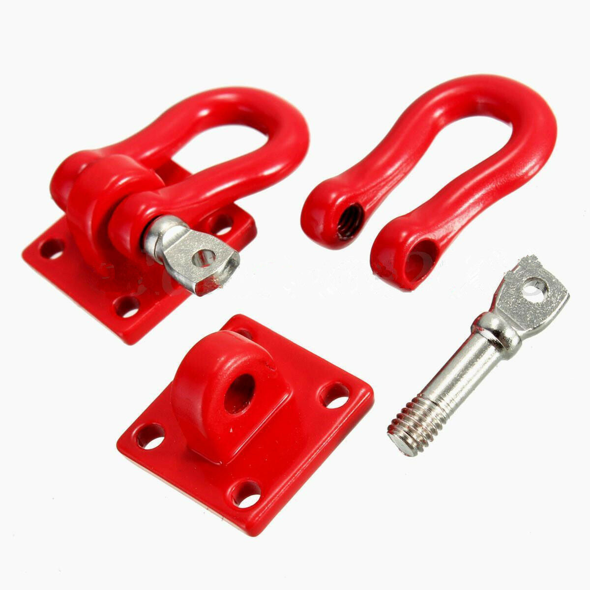 1 Pair 1:10 Scale Hook Shackles for RC SCX-10 Crawler Truck Accessories Red T DD