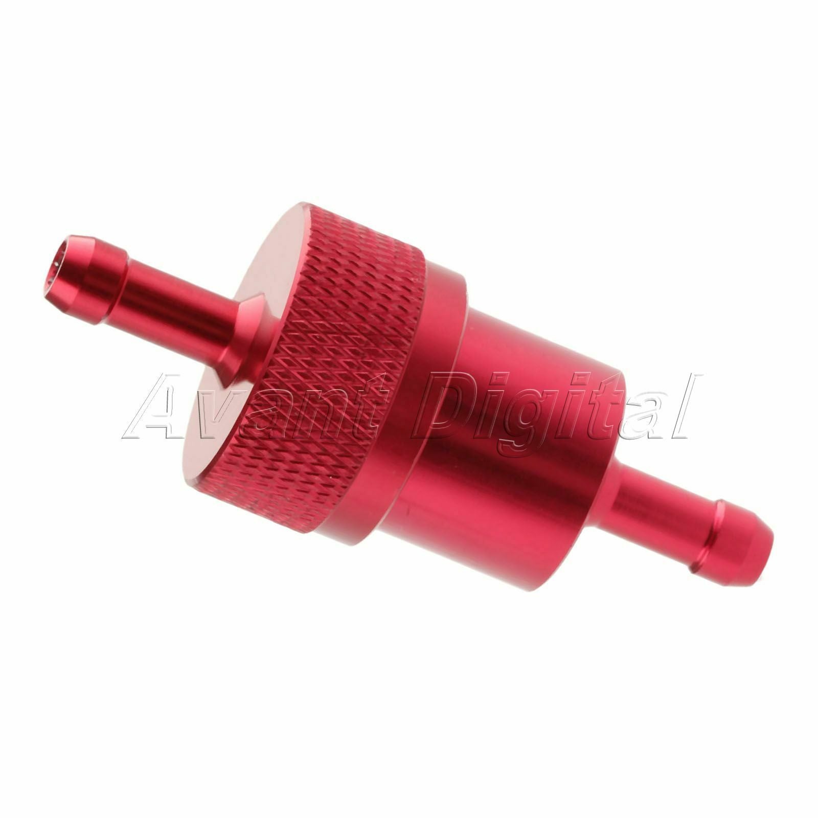 Red CNC Aluminium Motorcycle Pit Dirt Bike ATV Quad Inline Fuel Filter 1/4" 6mm
