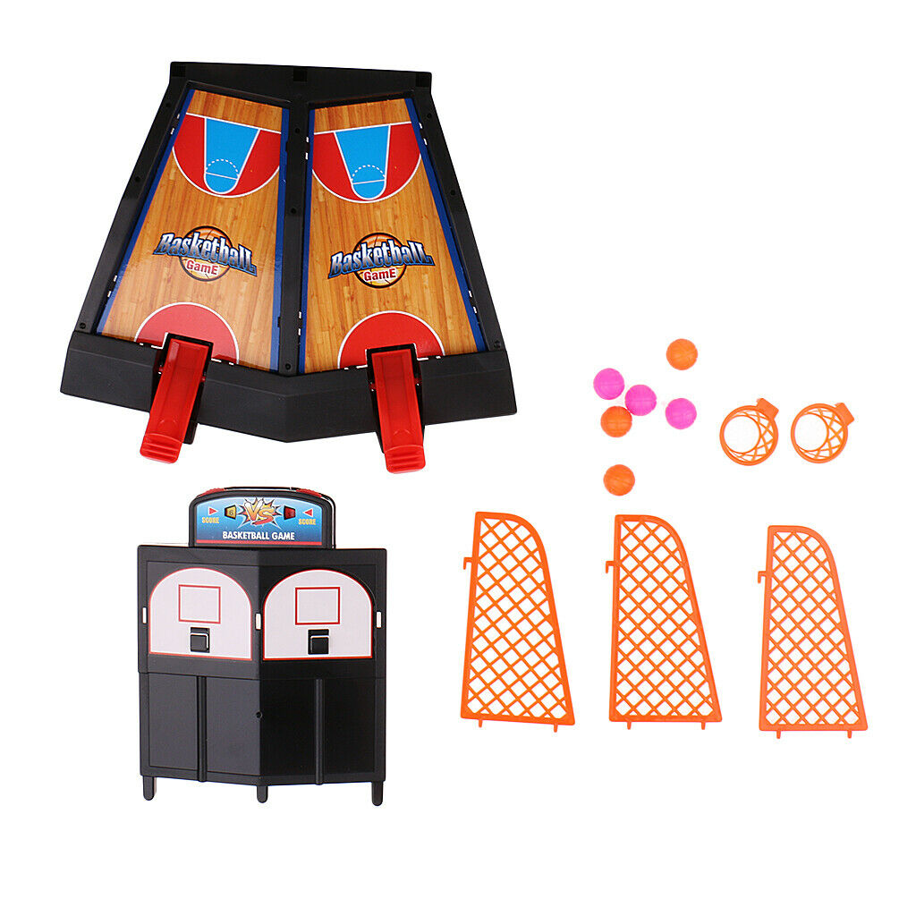 Mini Basketball Hoop Shoot Set Children Kids Playing Finger Basketball Game
