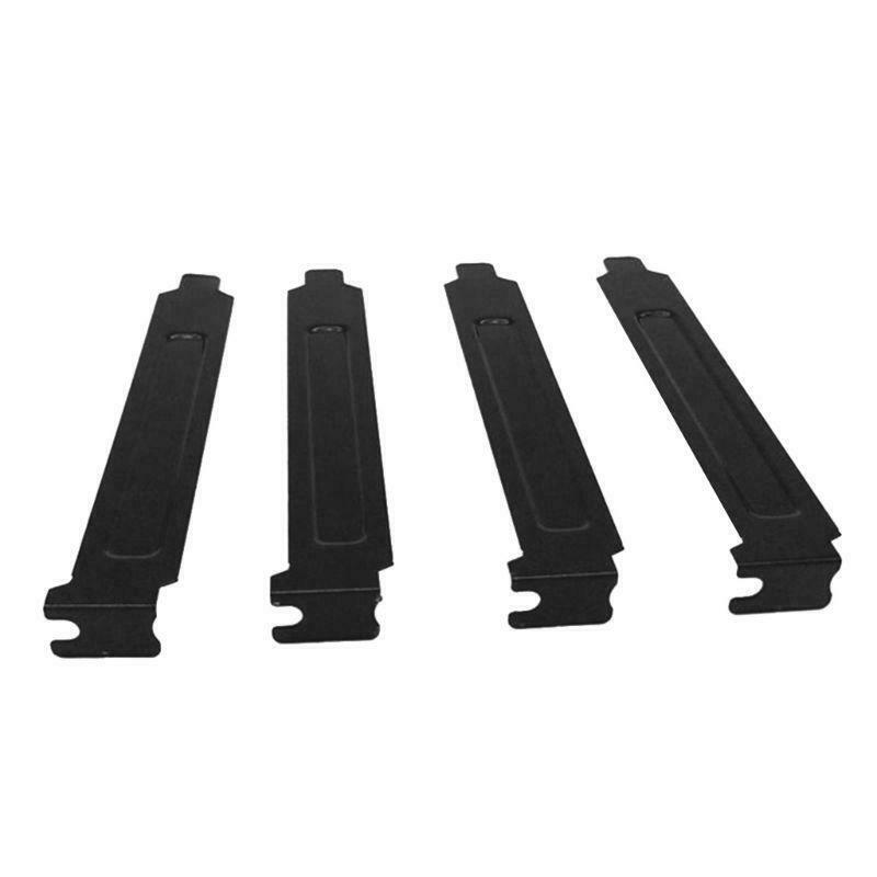 5PCS Black Hard Metal Steel PCI Slot Covers Bracket with Screws Full Profile for