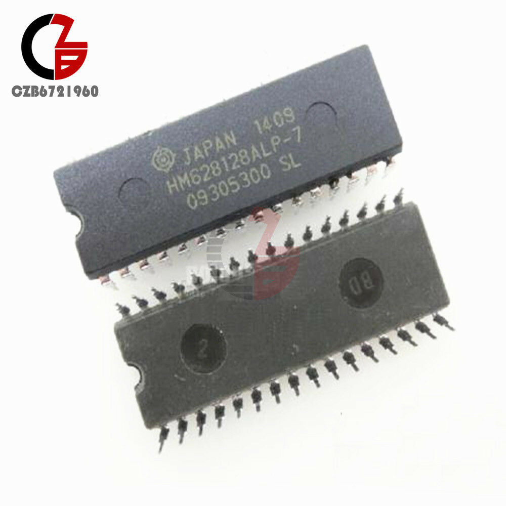 2PCS IC HM628128 HM628128ALP HM628128ALP-7 DIP-32 HITACHI
