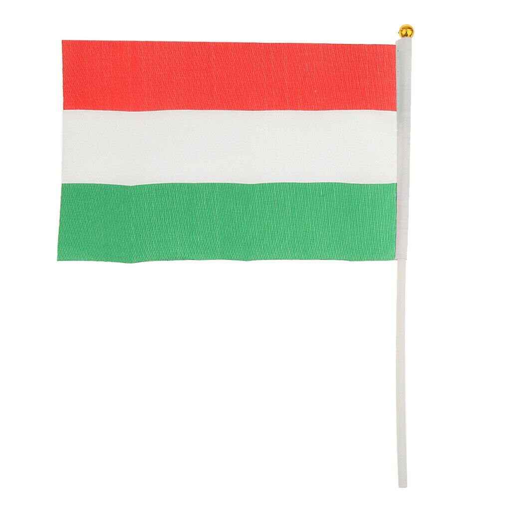 Hungary Hand Waving National Country Flag 14 x 21cm Pack of 12