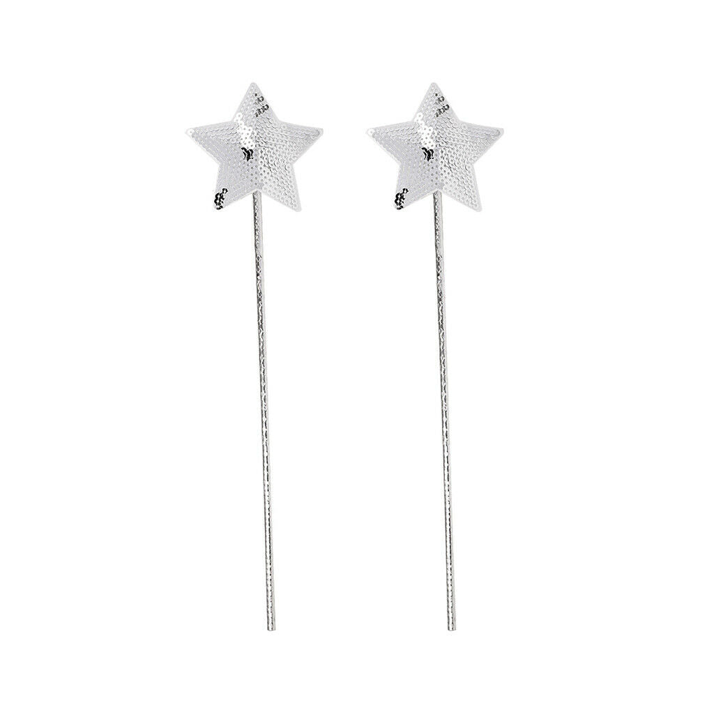 Plastic Sequin Star Shape Fairy Wand Princess Magic Stick Girls Party Prop