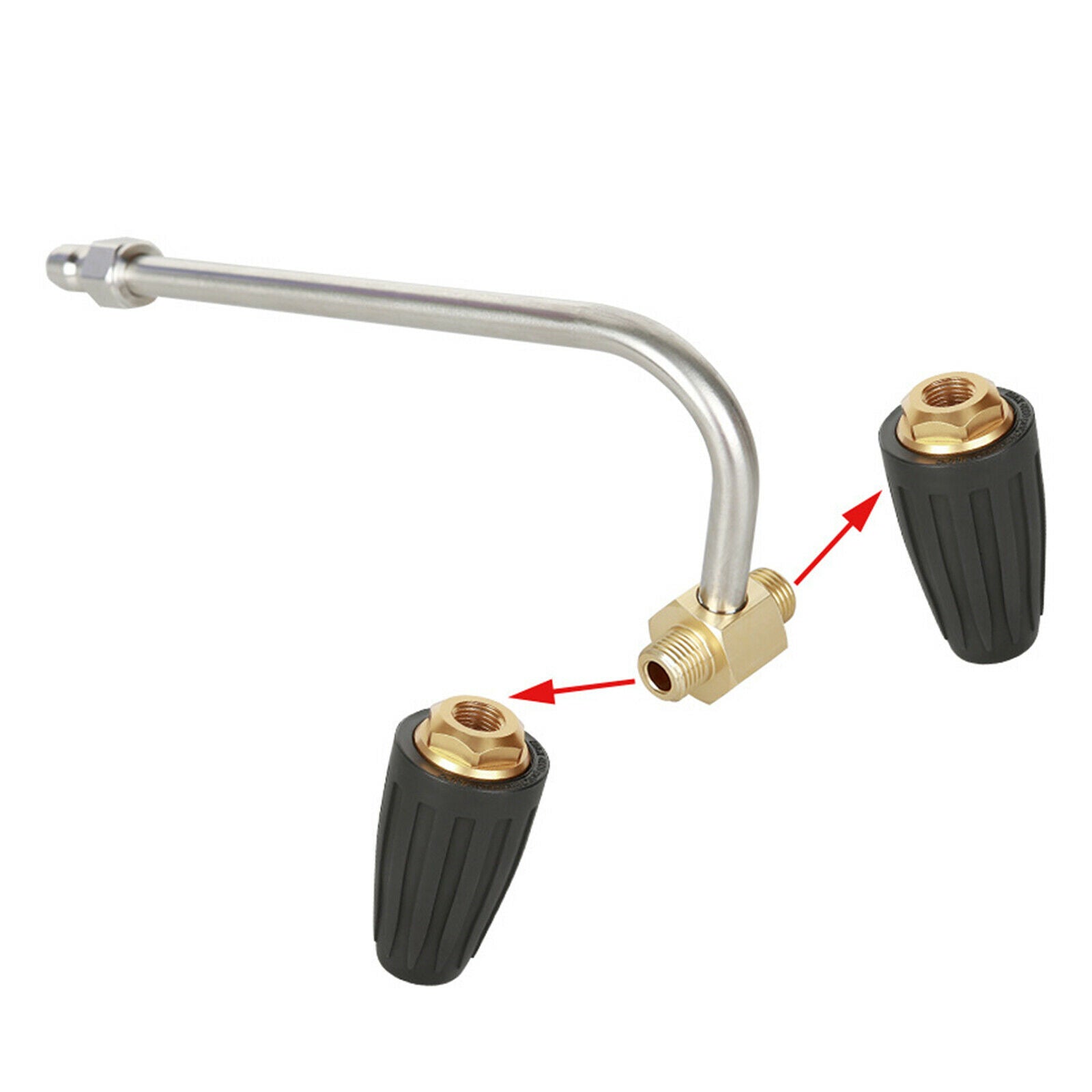 Washer 2 Rotating Turbo Nozzle 1/4" Plug Universal Garden Cleaning Accs