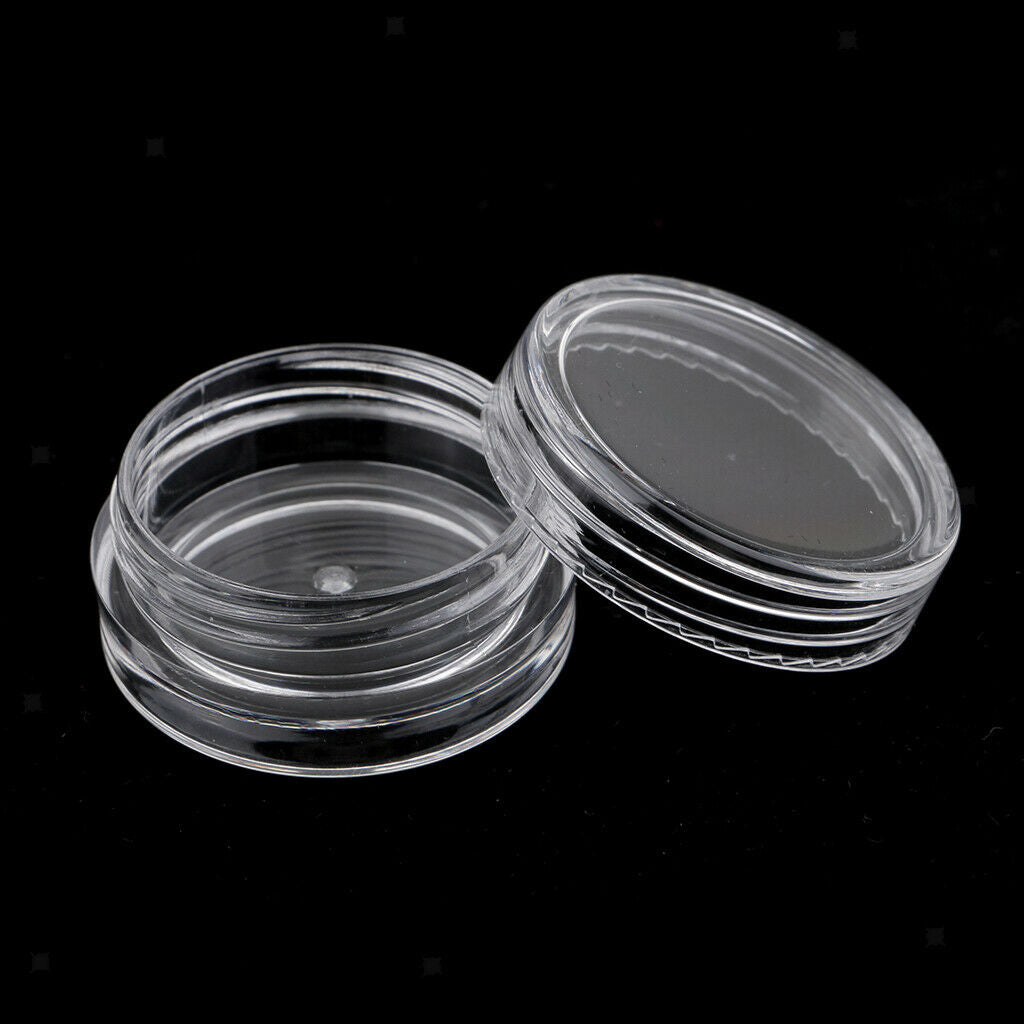 Empty 12 Space Nail Art Tips Decor Rhinestones Beads Storage Clear Box Case