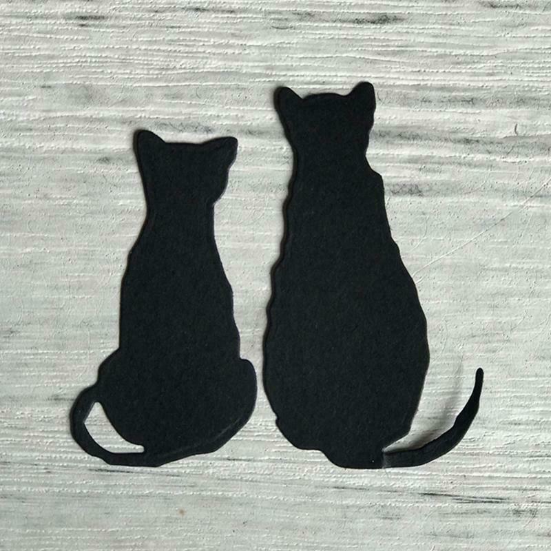 Cats Metal Cutting Dies Stencil Scrapbooking DIY Album Stamp Paper Card Mold