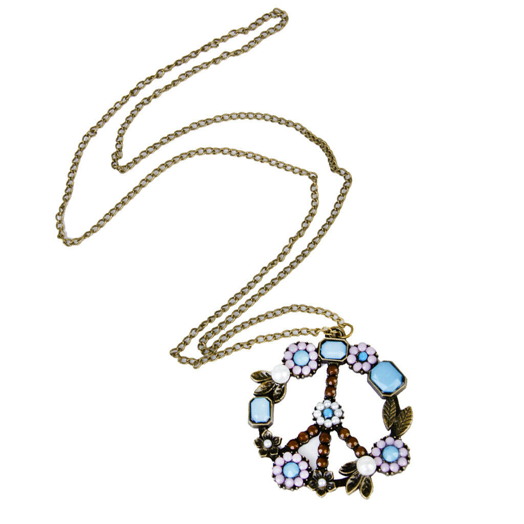 Pendant Necklace Color Cute Beads Flower Symbol Peace Novel Exotic Necklace