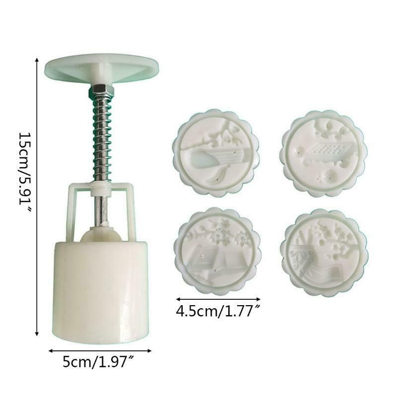 4pcs  Mooncakes Stamps 50g Mooncake Mold mould Mooncake Cutters for Baking