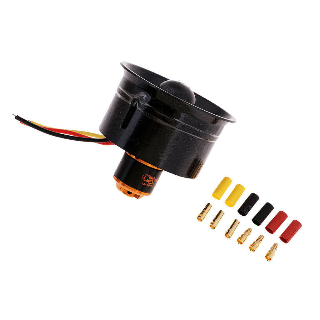 5-Blade 64mm Duct Fan QF2611-4500KV Brushless Motor for RC EDF Jet AirPlane