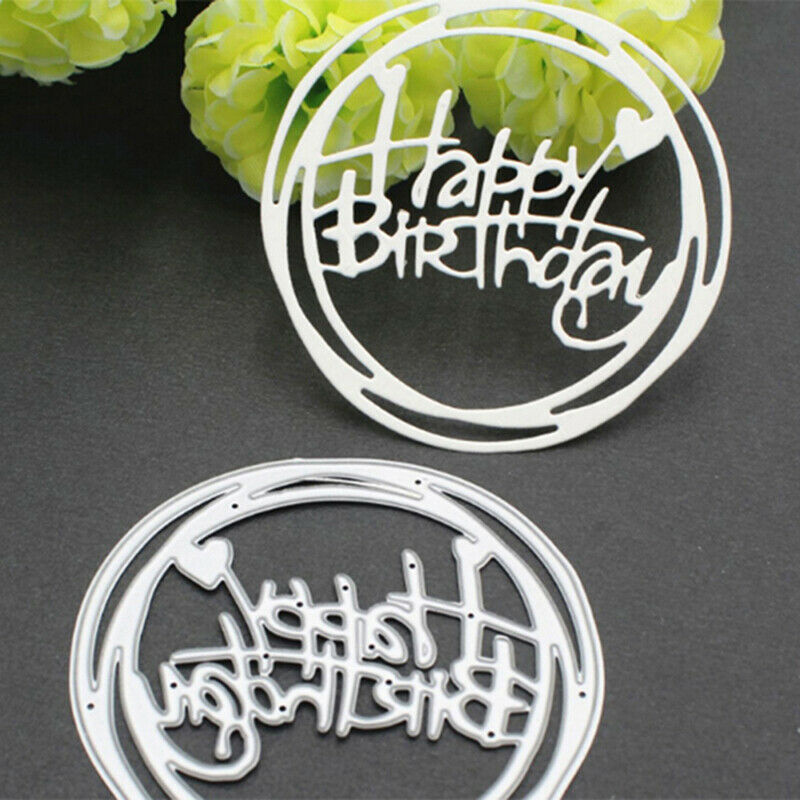 Happy Birthday Words Metal Cutting Dies Stencil for DIY Scrapbooking Phot.l8