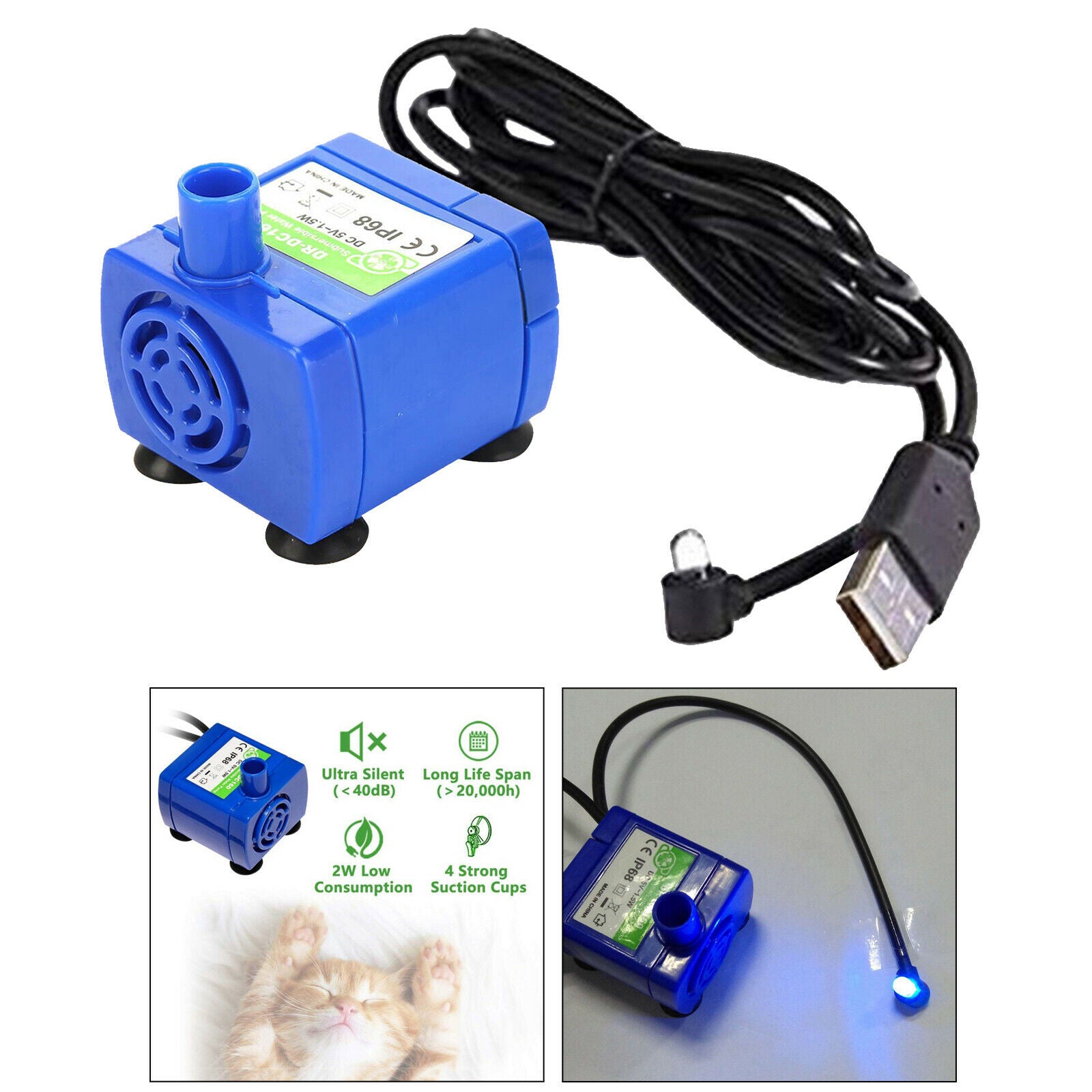 Auto Water Pump Electric Pet Water Pump Fountain Dogs Cats Drinking