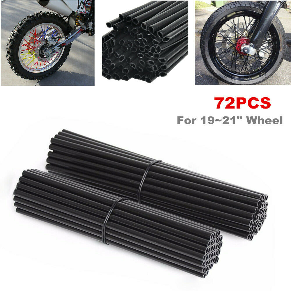 72PCS Motorcycle Bikes Spoke Skins Cover Wraps 19~21" Wheel Rim Guard Protector