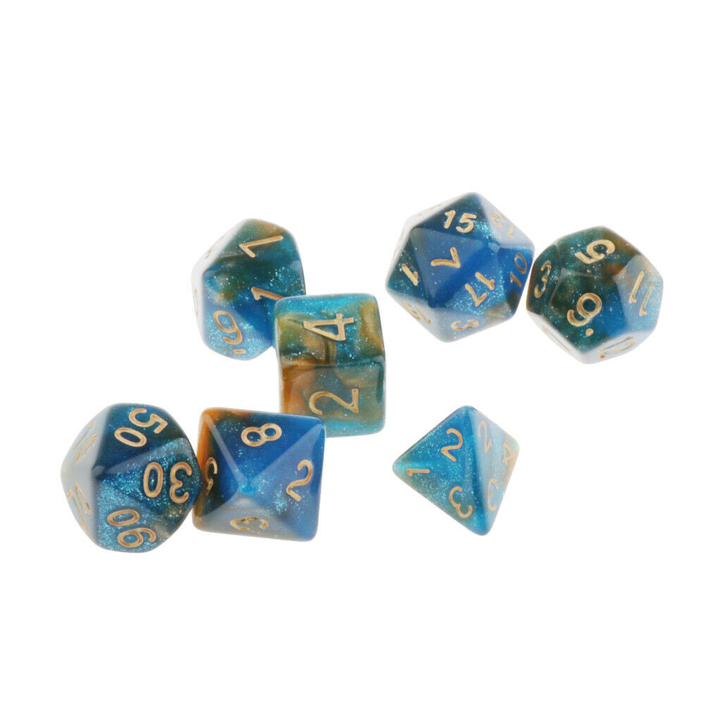 14 Pack Multi-sided Dice Set for DND MTG Table Games D4 D6 D8 D10 D12 D20