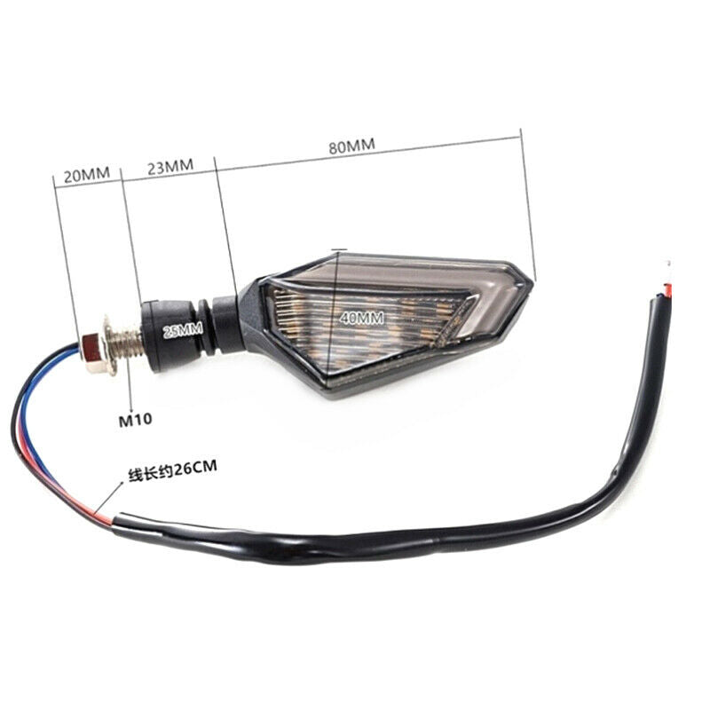 2Pcs Universal Blinkers Warning Lamp Motorcycle Led Turn Signal Lights Day JRBD