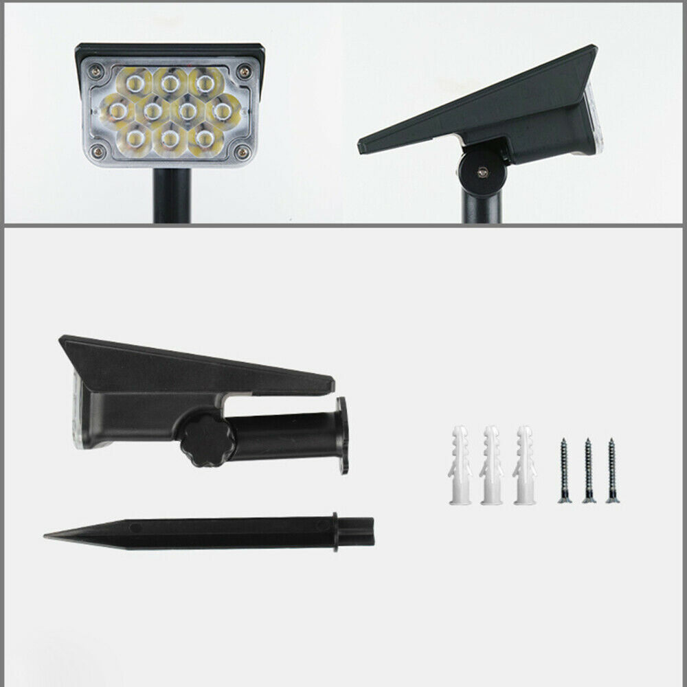 Solar Powered 20-LED Light Outdoor Garden Landscape Flood Lamp Waterproof