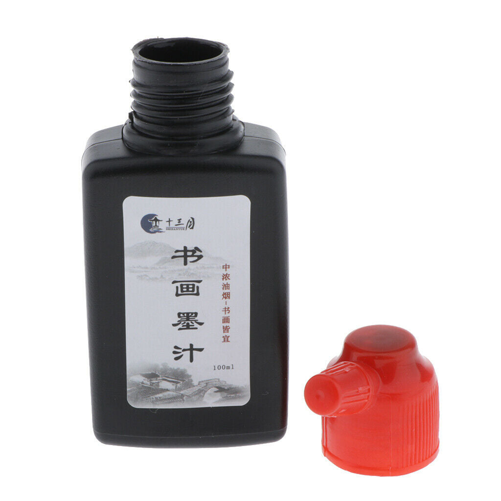 100ml Bottle Calligraphy Ink Black for Artists Kids Painting Sumi Calligraphy